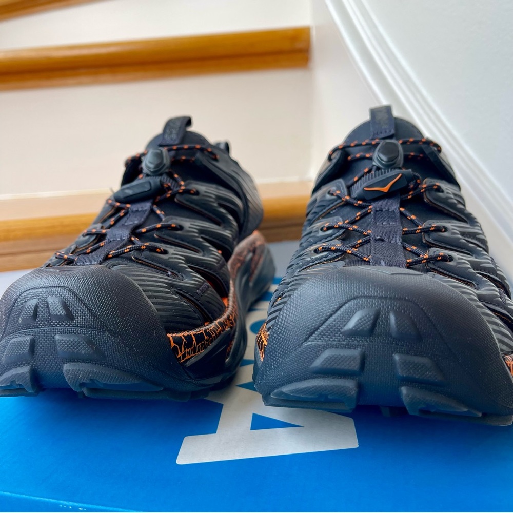 NWT Hoka Hopara Hiking Sandal Wet / Dry exploring shoe - blue graphite / orange - Picture 9 of 12